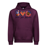 Mauve Wine peace love america Urban Hoodie - BarkalooDesign