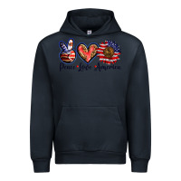 Navy peace love america Urban Hoodie - BarkalooDesign