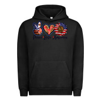 Pigment Black peace love america Urban Hoodie - BarkalooDesign