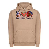 Pigment Burro peace love america Urban Hoodie - BarkalooDesign
