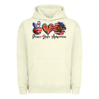 Pigment Pistachio peace love america Urban Hoodie - BarkalooDesign
