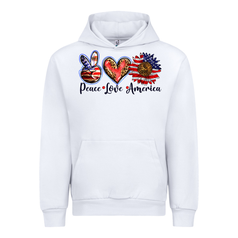 Peace Love America Urban Hoodie by BarkalooDesign | Teevron