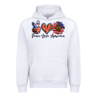White peace love america Urban Hoodie - BarkalooDesign