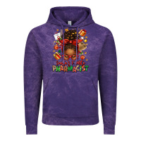 Cloud Purple santas favorite pharmacist afro messy bun Vintage Hoodie - texasbilliewilder