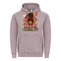 Vintage Zinc santas favorite pharmacist afro messy bun Vintage Hoodie - texasbilliewilder