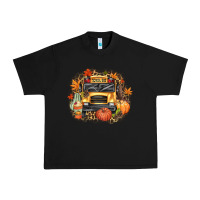 Black Fall School Bus Urban Heavy Tee - texasbilliewilder