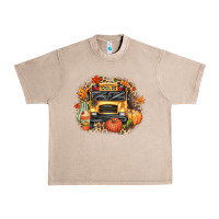French Oak Fall School Bus Urban Heavy Tee - texasbilliewilder