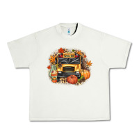 Pistachio Fall School Bus Urban Heavy Tee - texasbilliewilder