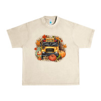 Sandshell Fall School Bus Urban Heavy Tee - texasbilliewilder