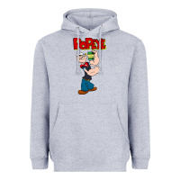 Heather Grey popeye Heavyweight Hoodie - tuanDangUi