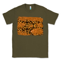Army Green leopard glitter background Classic Tee - RanaPortraitStore