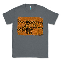 Charcoal Heather leopard glitter background Classic Tee - RanaPortraitStore