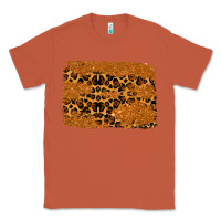Copper leopard glitter background Classic Tee - RanaPortraitStore