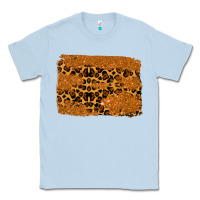 Dusty Blue leopard glitter background Classic Tee - RanaPortraitStore