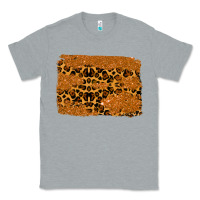 Heather Grey leopard glitter background Classic Tee - RanaPortraitStore