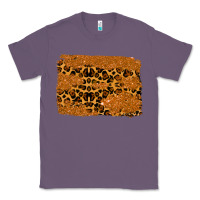 Lavender leopard glitter background Classic Tee - RanaPortraitStore