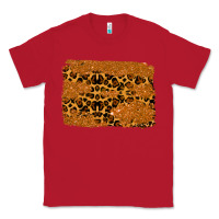 Red leopard glitter background Classic Tee - RanaPortraitStore