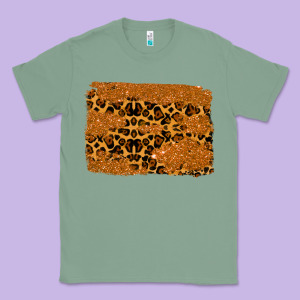 Leopard Glitter Background Classic Tee Designed By Ranaportraitstore