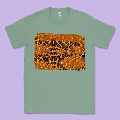 Leopard Glitter Background Classic Tee Designed By Ranaportraitstore