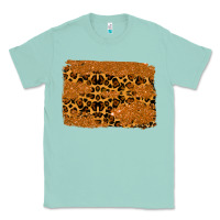 Seafoam leopard glitter background Classic Tee - RanaPortraitStore