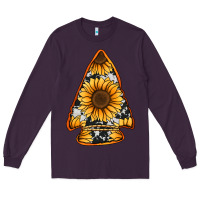 Plum sunflower arrowhead Long Sleeve Tee - Jasminsmagicworld