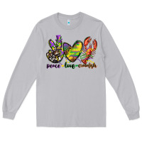 Moon Dust peace love crawfish mardi gras Long Sleeve Tee - CowGirlArtShop