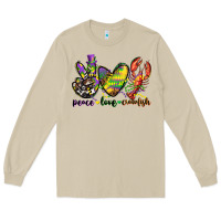 Mushroom peace love crawfish mardi gras Long Sleeve Tee - CowGirlArtShop