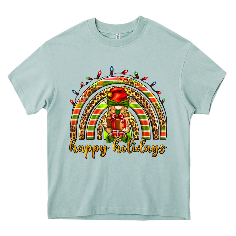 Happy Holidays Elf Gnome Heavy Core Tee by NancyCooperArtShop | Teevron