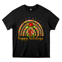 Black Happy holidays elf gnome Heavy Core Tee - NancyCooperArtShop