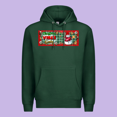 Christmas Vibes Only Premium Hoodie Designed By Bundleandbundleshop