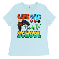 Baby Blue game over back to school Ladies Tee - BundleAndBundleShop