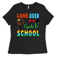 Black game over back to school Ladies Tee - BundleAndBundleShop