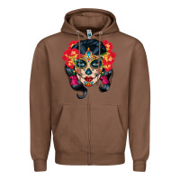 Chestnut sugar skull Zipper Hoodie - BundleAndBundleShop