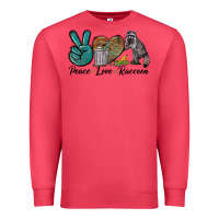 Cardinal Peace love raccoon Premium Sweatshirt - LillyAllenDesigns