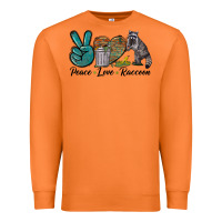 Carrot Peace love raccoon Premium Sweatshirt - LillyAllenDesigns
