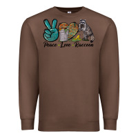 Chestnut Peace love raccoon Premium Sweatshirt - LillyAllenDesigns
