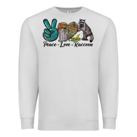 Dove Grey Peace love raccoon Premium Sweatshirt - LillyAllenDesigns