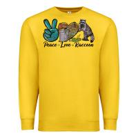 Lemon Peace love raccoon Premium Sweatshirt - LillyAllenDesigns