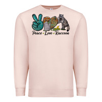 Peace Love Raccoon Premium Sweatshirt | Teevron