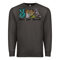 Smoke Peace love raccoon Premium Sweatshirt - LillyAllenDesigns