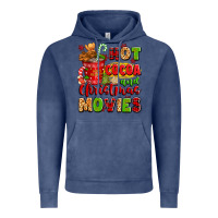 Vintage Denim hot cocoa and christmas movies Vintage Hoodie - texasbilliewilder