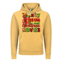 Vintage Mustard hot cocoa and christmas movies Vintage Hoodie - texasbilliewilder
