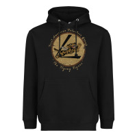 Black flying tigers squadron wwii leather patch design Heavyweight Hoodie - tuanDangUi