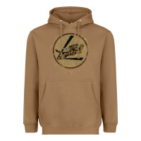Toasted Coconut flying tigers squadron wwii leather patch design Heavyweight Hoodie - tuanDangUi