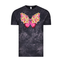Cloud Black Pink ribbon Breast Cancer butterfly Vintage Tee - NancyCooperArtShop