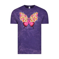Cloud Purple Pink ribbon Breast Cancer butterfly Vintage Tee - NancyCooperArtShop