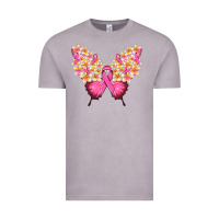 Vintage Zinc Pink ribbon Breast Cancer butterfly Vintage Tee - NancyCooperArtShop