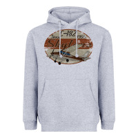 Heather Grey cessna 182 skylane since 1956 retro vintage airplane design Heavyweight Hoodie - tuanDangUi