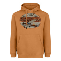 Meerkat cessna 182 skylane since 1956 retro vintage airplane design Heavyweight Hoodie - tuanDangUi