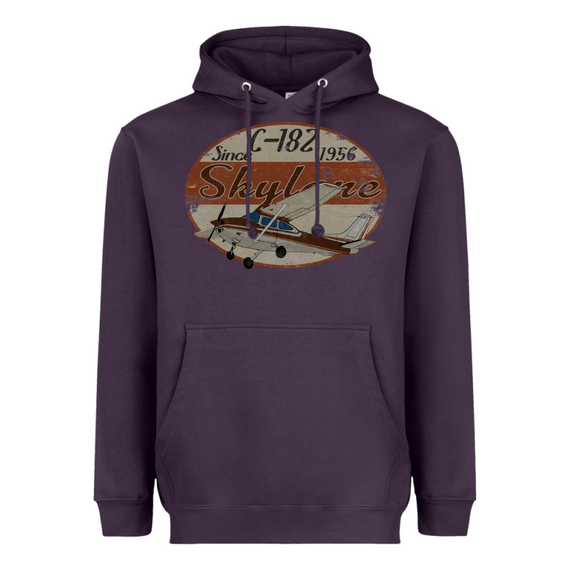 Cessna 182 Skylane Since 1956 Retro Vintage Airplane Design Heavyweight Hoodie by tuanDangUi | Teevron